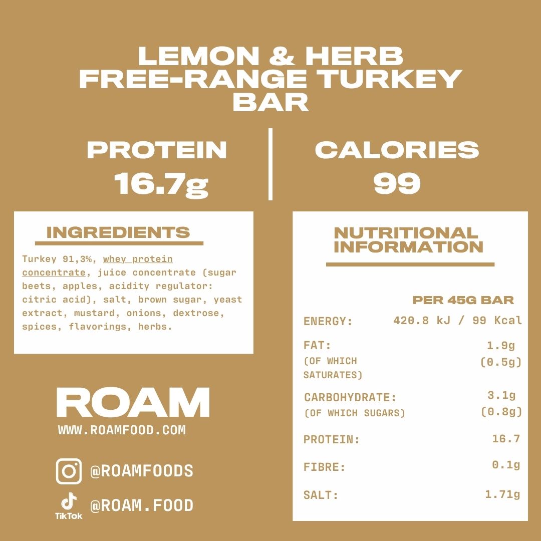 Lemon & Herb Free-Range Turkey Bar (B2B)