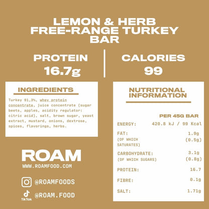 Lemon & Herb Free-Range Turkey Bar (B2B)